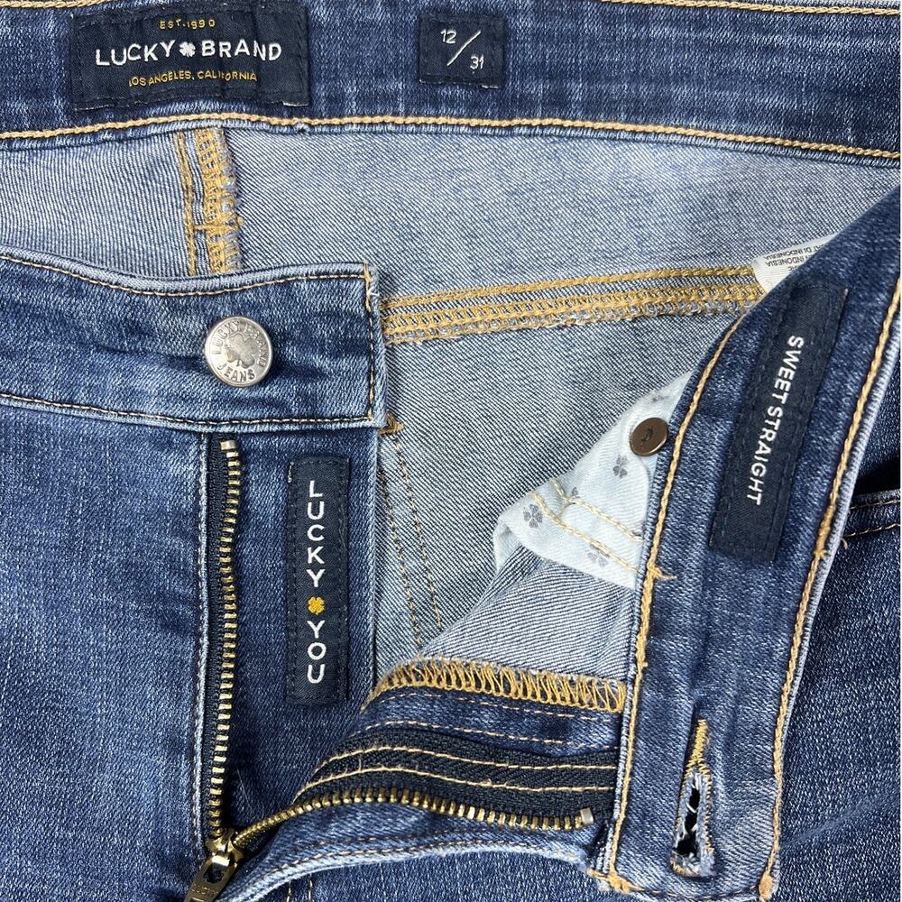 Lucky Brand Sweet Straight Low Rise Jeans 12/31 Classic Americana Denim Indie - Picture 3 of 8